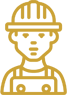 A gold colored fire hydrant with no background.